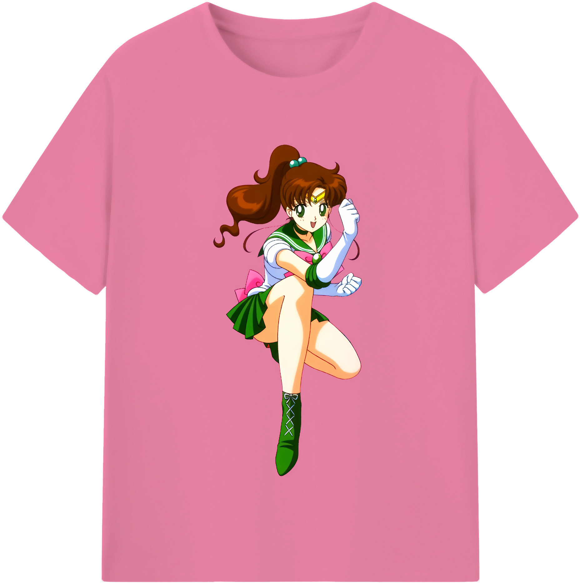 （画像用） 美少女戦士セーラームーン 木野 まこと きの まこと Sailor Moon Kino Makoto （セーラージュピター；Sailor Jupiter） 綿100％半袖Tシャツ（フロントプリント）